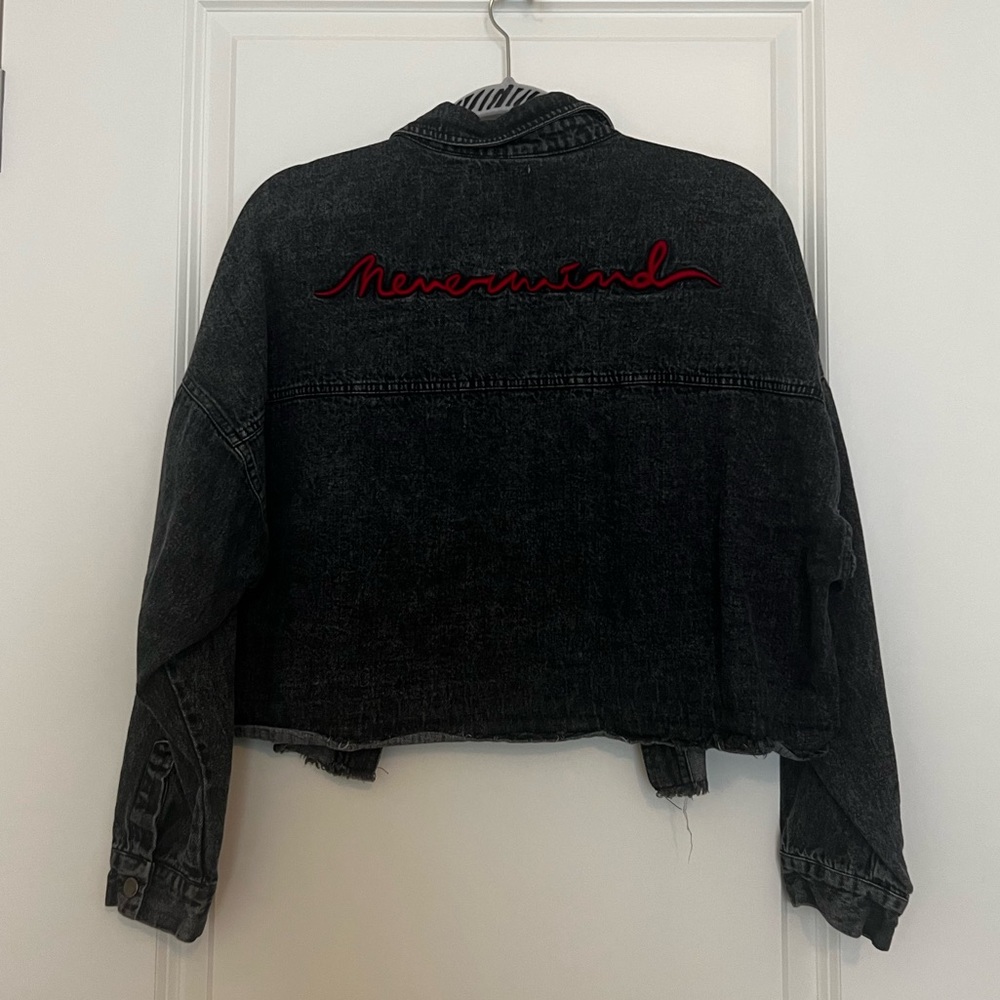 “Nevermind” Dark Denim Lush jacket size small